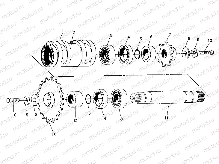 CENTER TIGHTENER ASSEMBLY 6X6 250 W938727 (4924092409026A) | CENTER TIGHTENER ASSEMBLY 6X6 250 W938727 (4924092409026A)