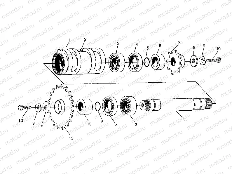 CENTER TIGHTENER ASSEMBLY 6x6 400L | CENTER TIGHTENER ASSEMBLY 6x6 400L, SWEDISH S948740 and  NORWEGIAN N948740 (4926812681027A)