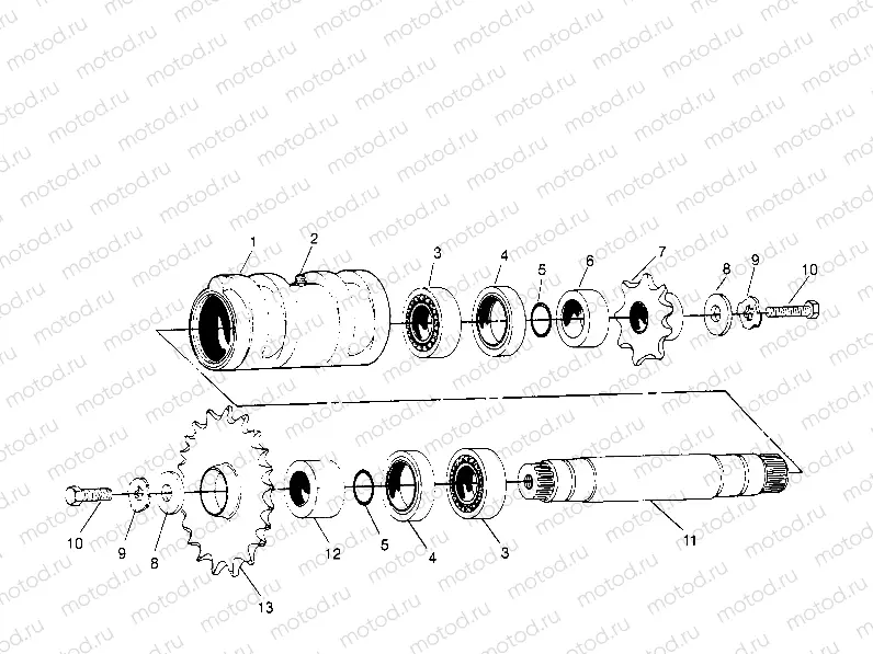 CENTER TIGHTENER ASSEMBLY Scrambler W957840 (4927252725B013) | CENTER TIGHTENER ASSEMBLY Scrambler W957840 (4927252725B013)