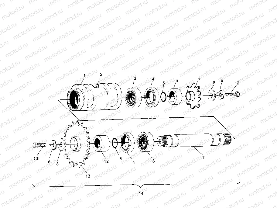 CENTER TIGHTENER ASSEMBLY Sportsman 4x4 W958040 (4930403040B014) | CENTER TIGHTENER ASSEMBLY Sportsman 4x4 W958040 (4930403040B014)