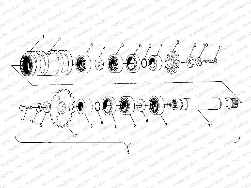 CENTER TIGHTENER XPLORER 400L W969140 (4935983598B014) | CENTER TIGHTENER XPLORER 400L W969140 (4935983598B014)