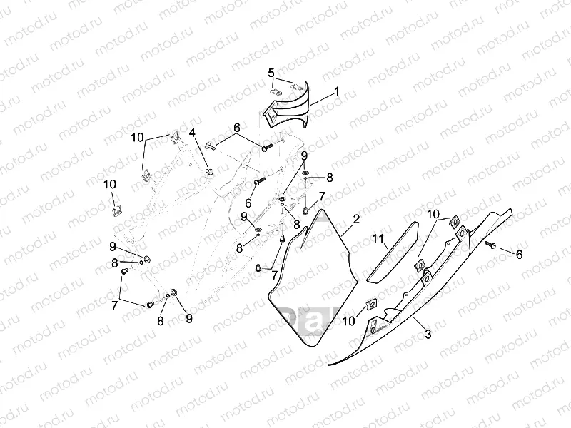 Central body - LH fairings