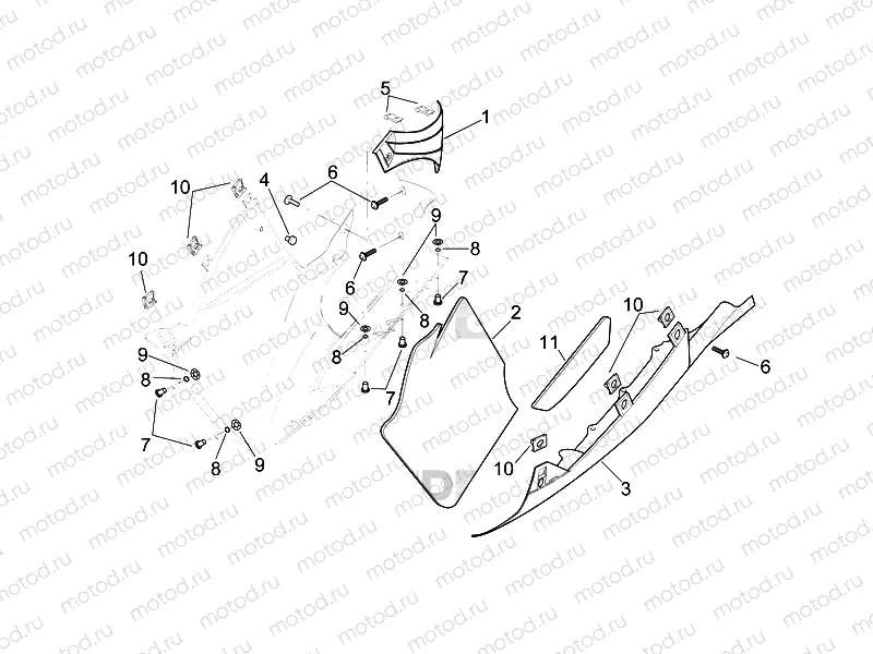 Central body - LH fairings