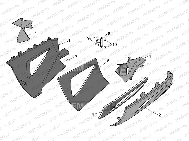 Central body - Lower fairings