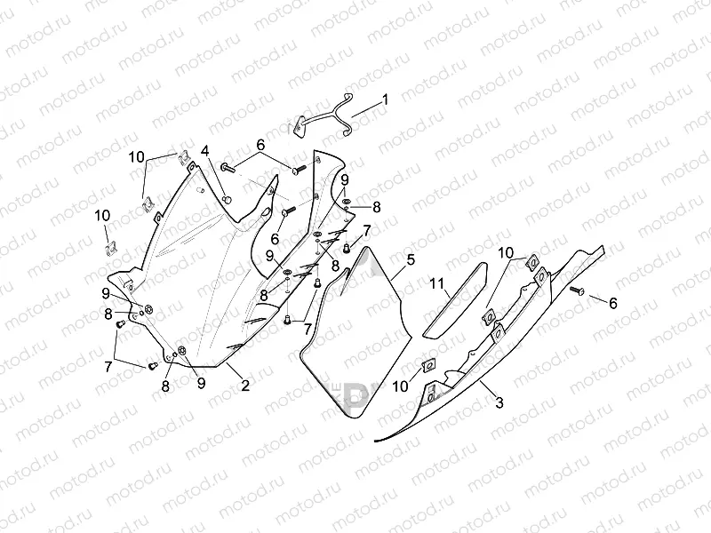 Central body - Lower fairings