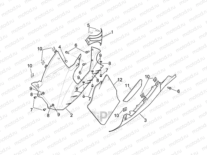 Central body - Lower fairings