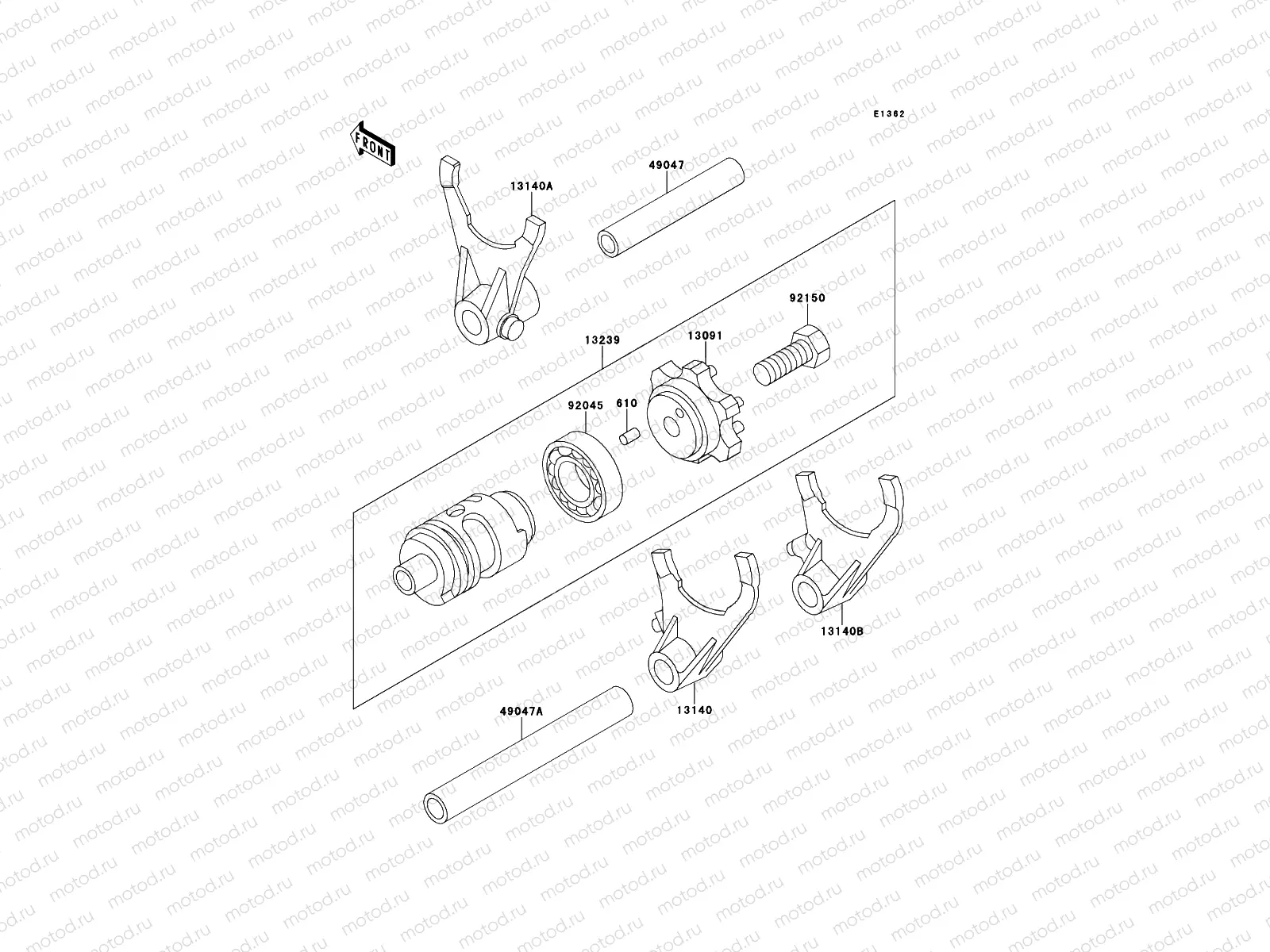 Change Drum/Shift Fork