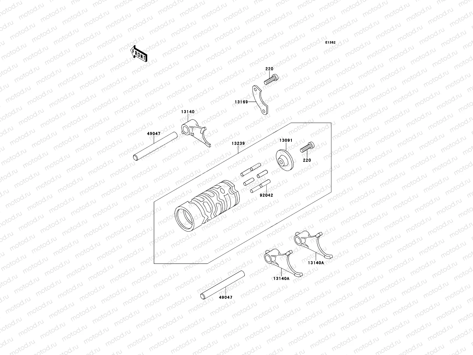 Change Drum/Shift Fork