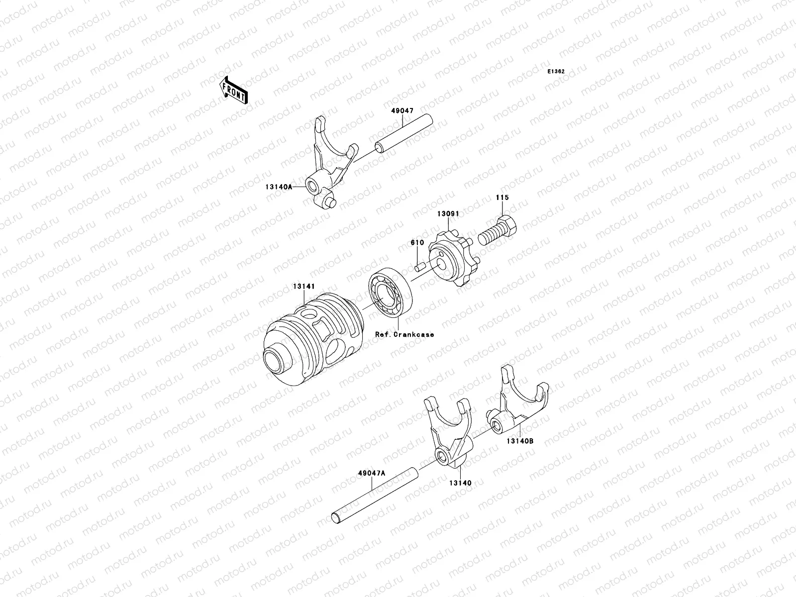 Change Drum/Shift Fork