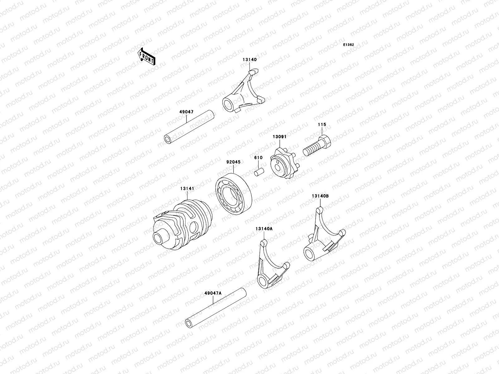 Change Drum/Shift Fork