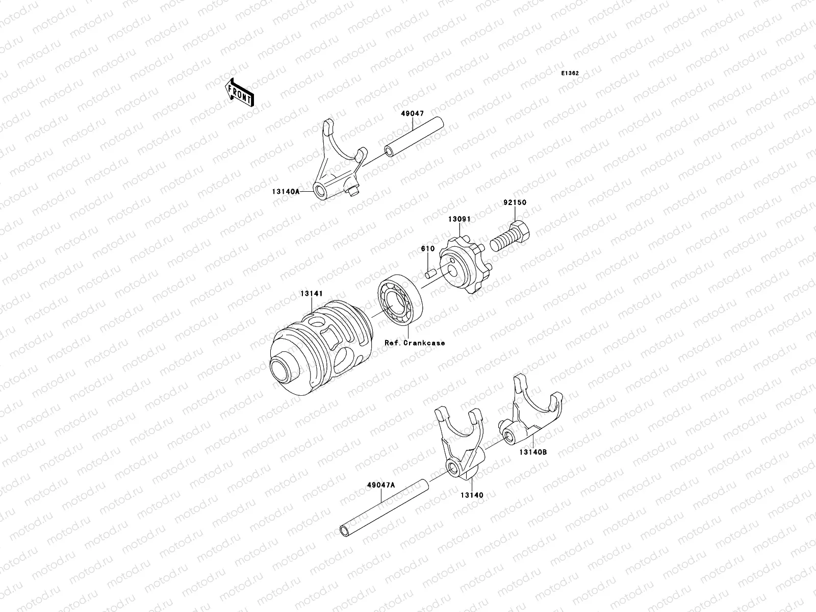 Change Drum/Shift Fork