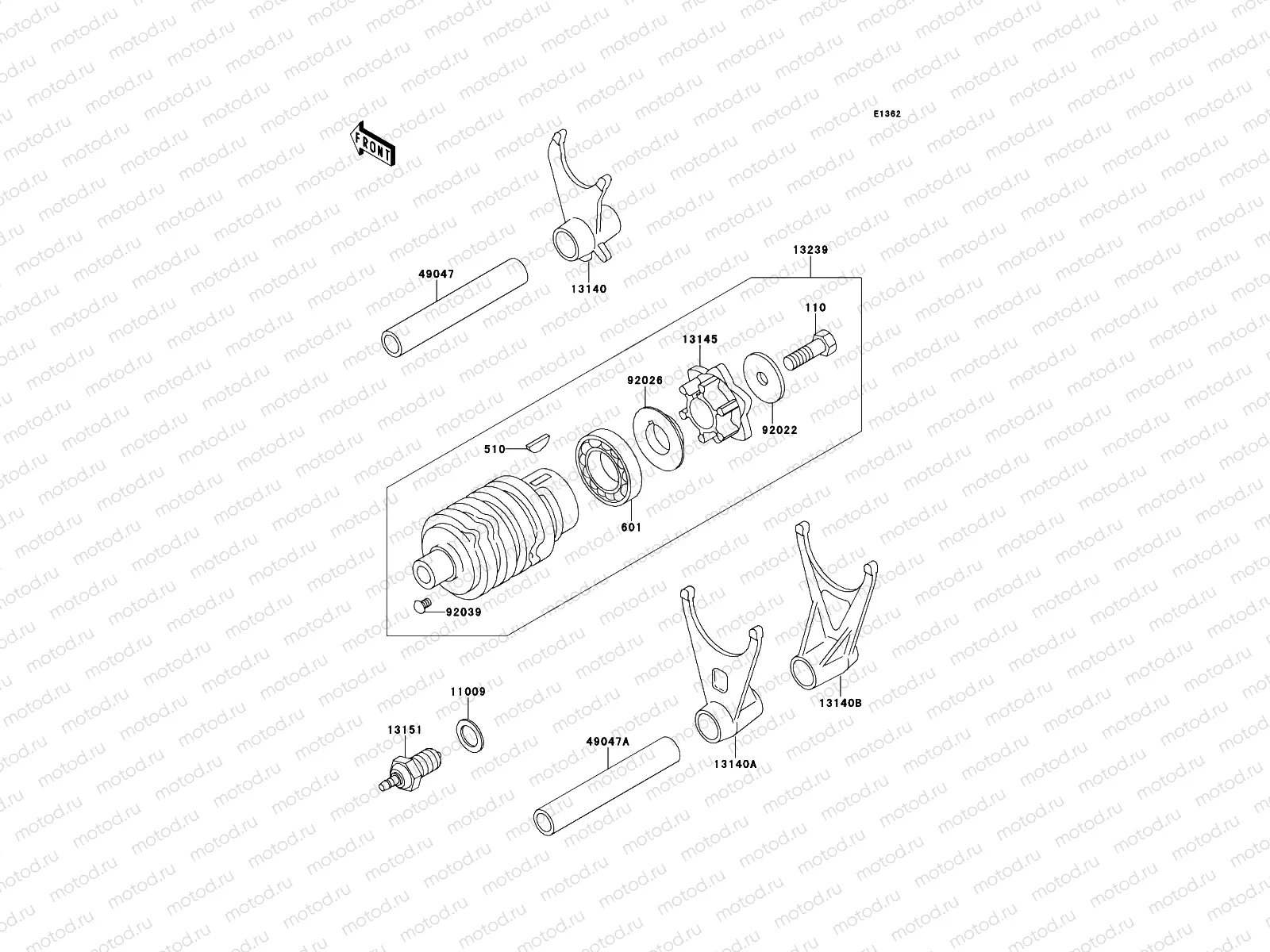 Change Drum/Shift Fork