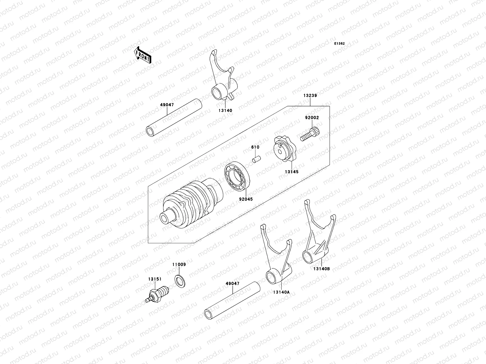 Change Drum/Shift Fork