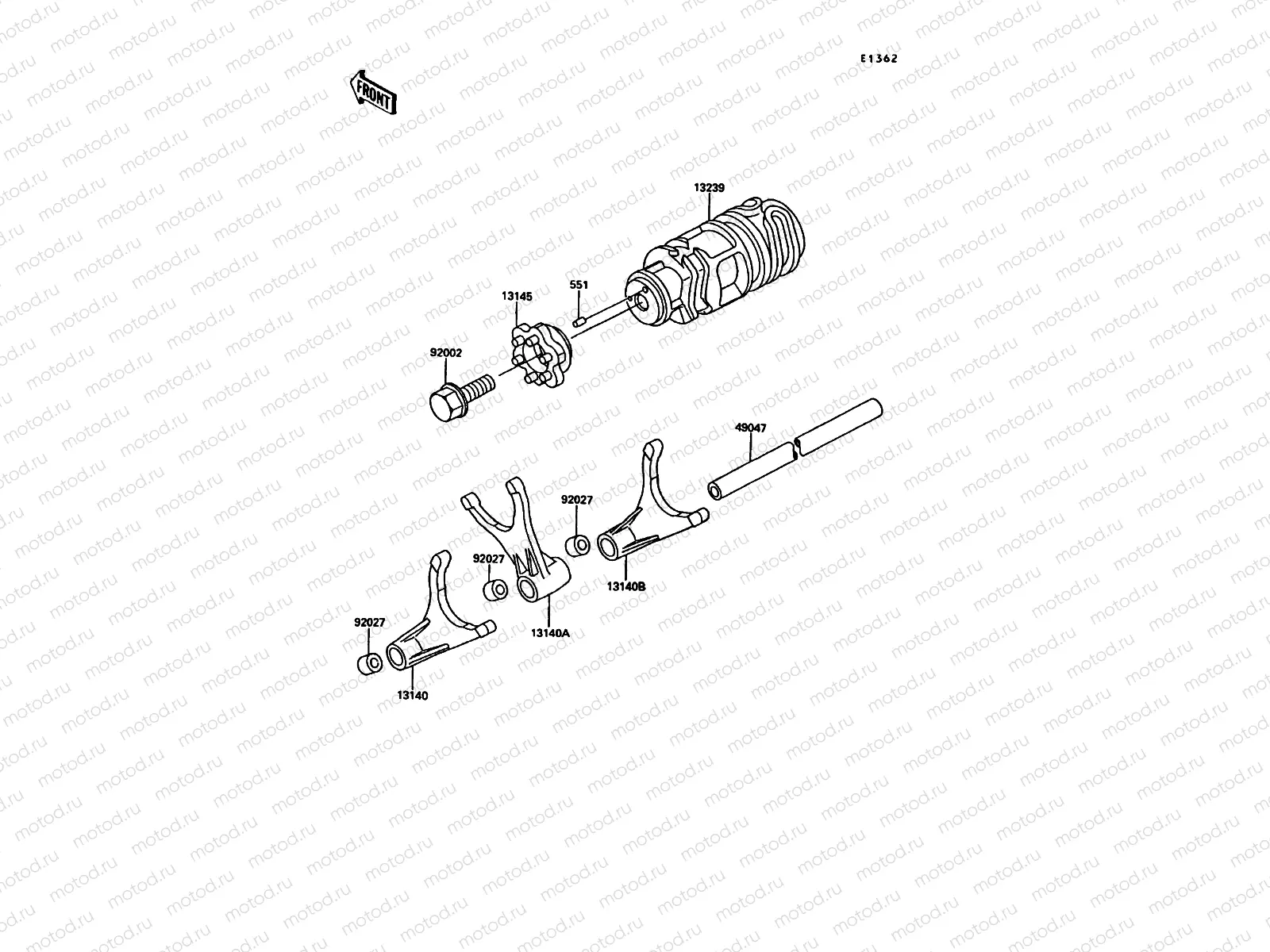 Change Drum/Shift Fork