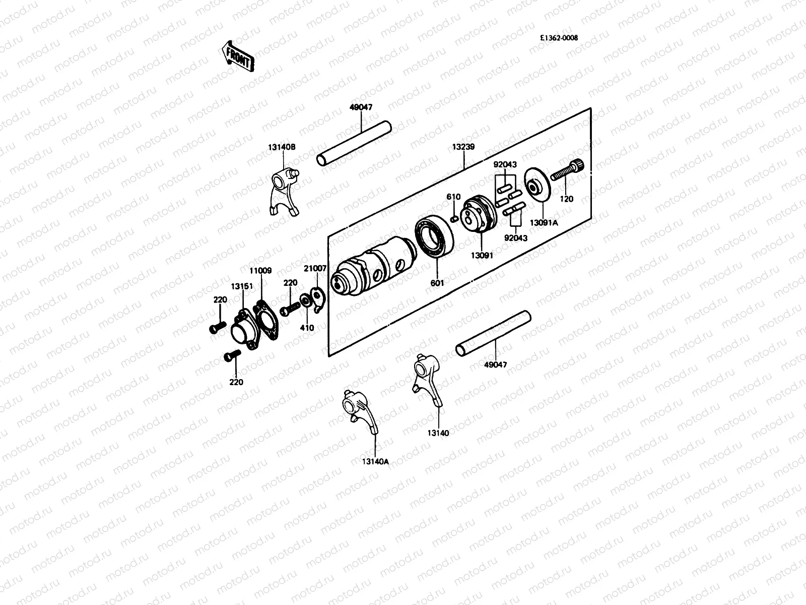 Change Drum/Shift Fork
