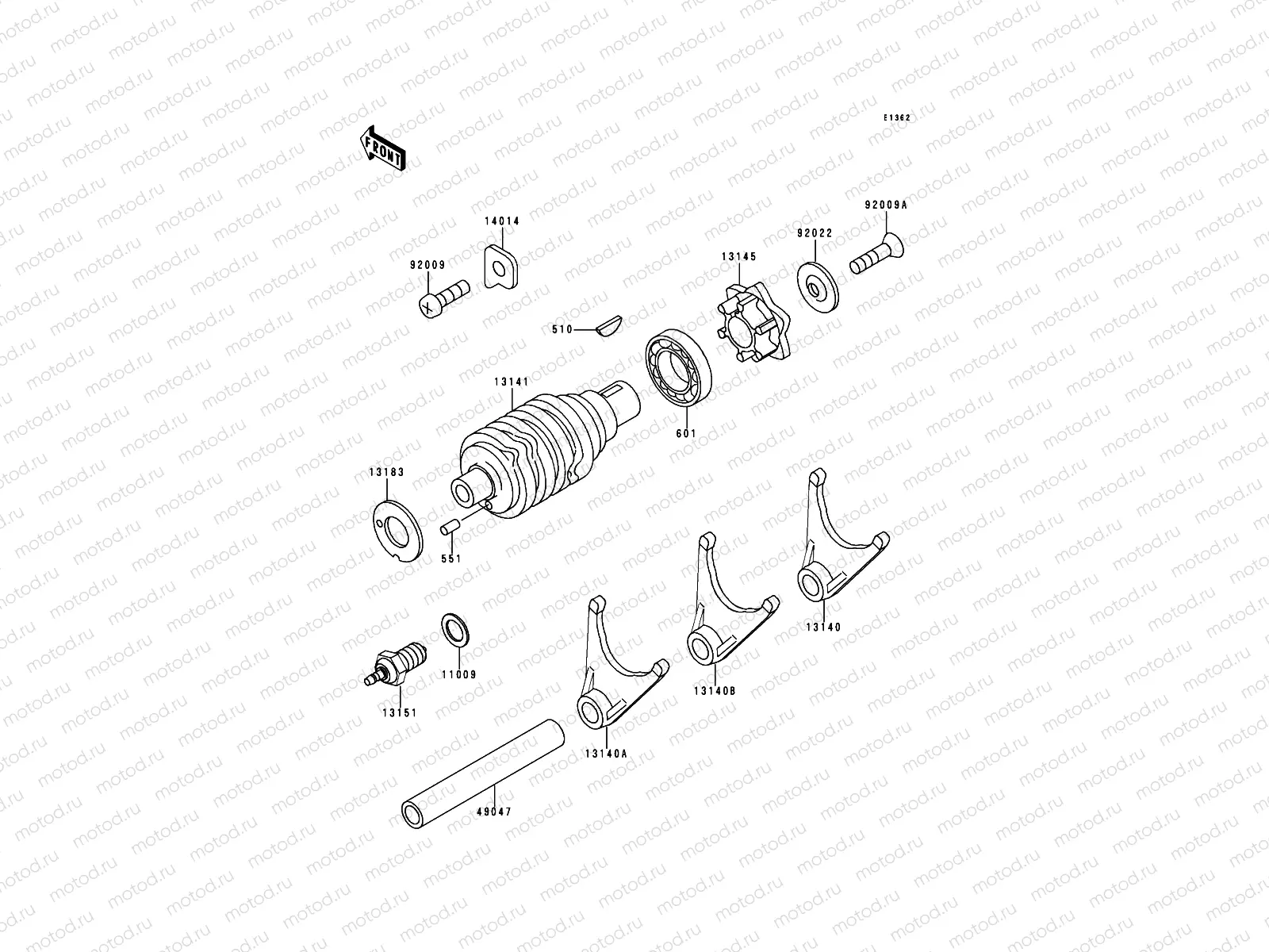 Change Drum/Shift Fork