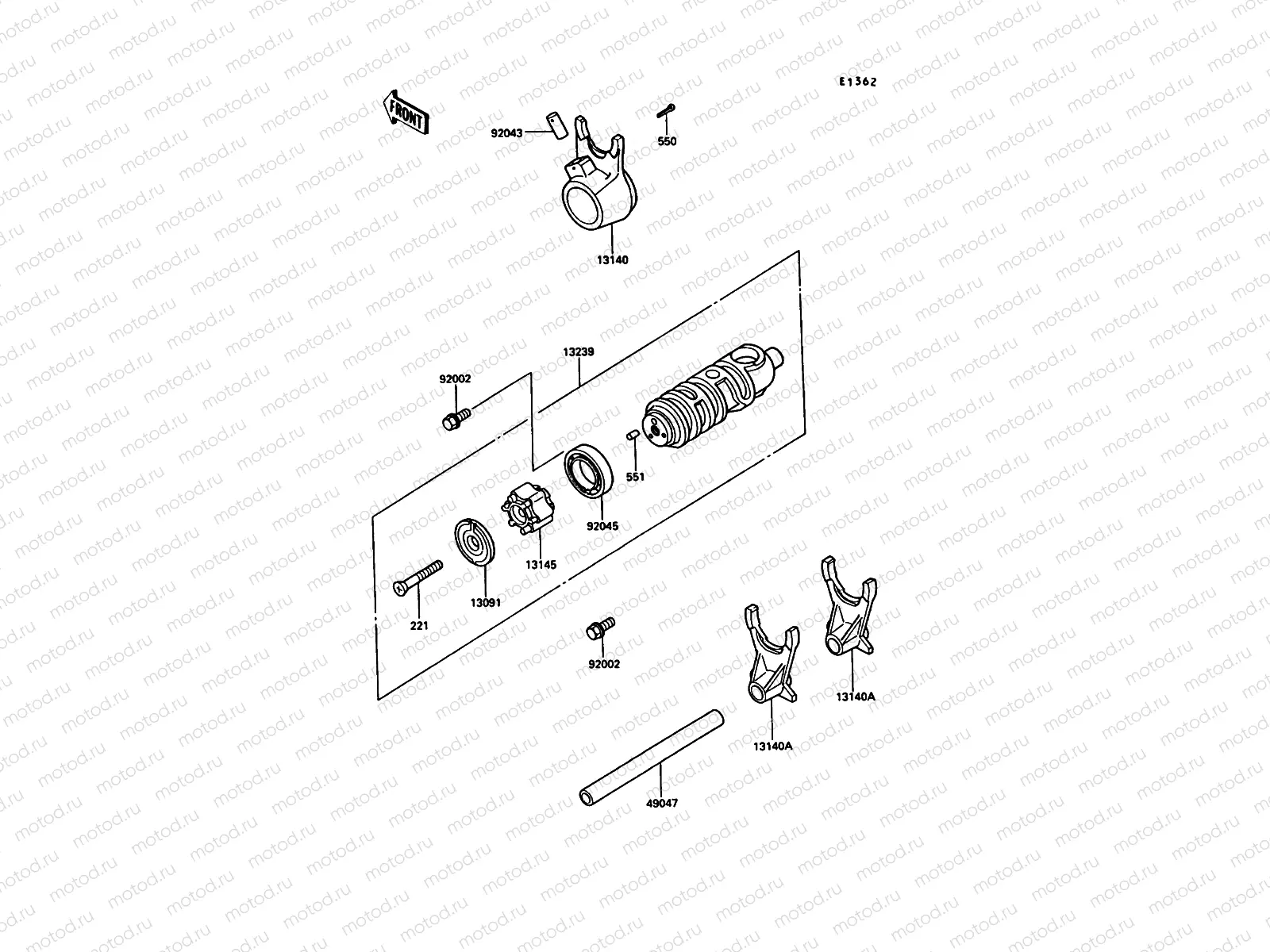 Change Drum/Shift Fork