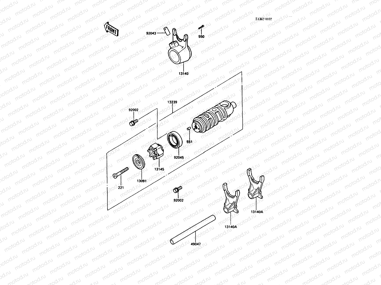 Change Drum/Shift Fork