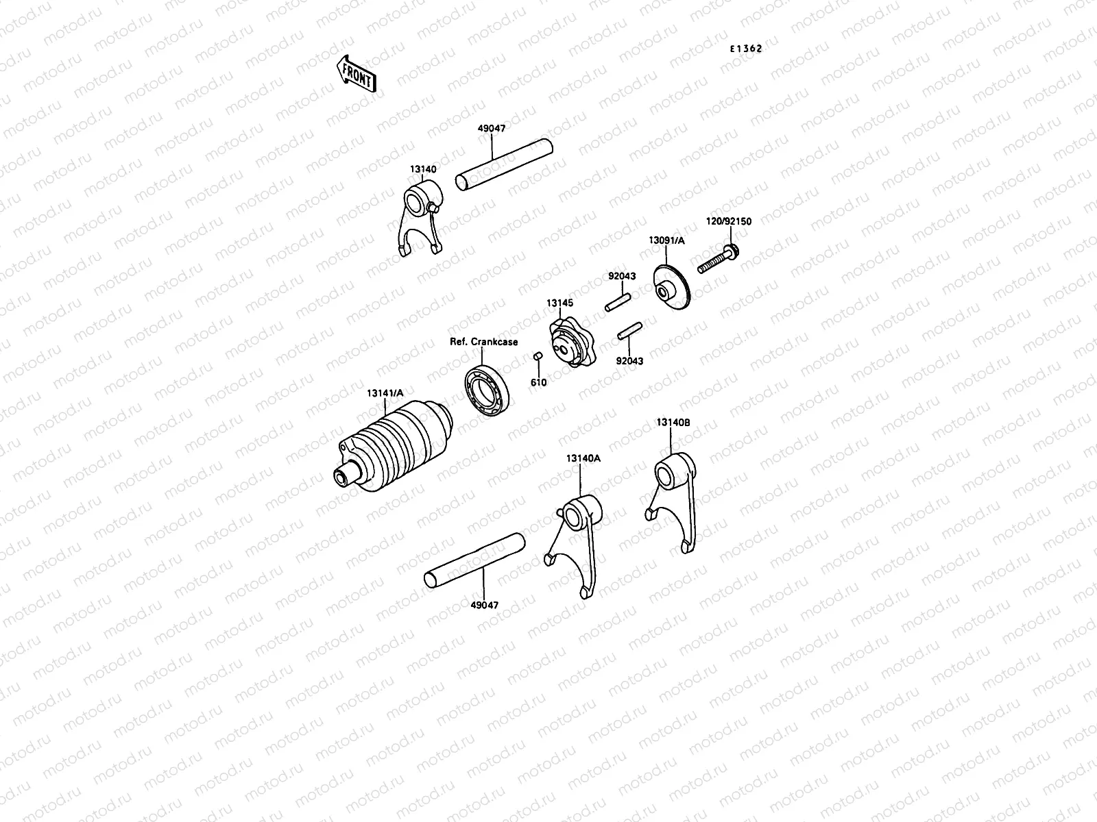 Change Drum/Shift Fork