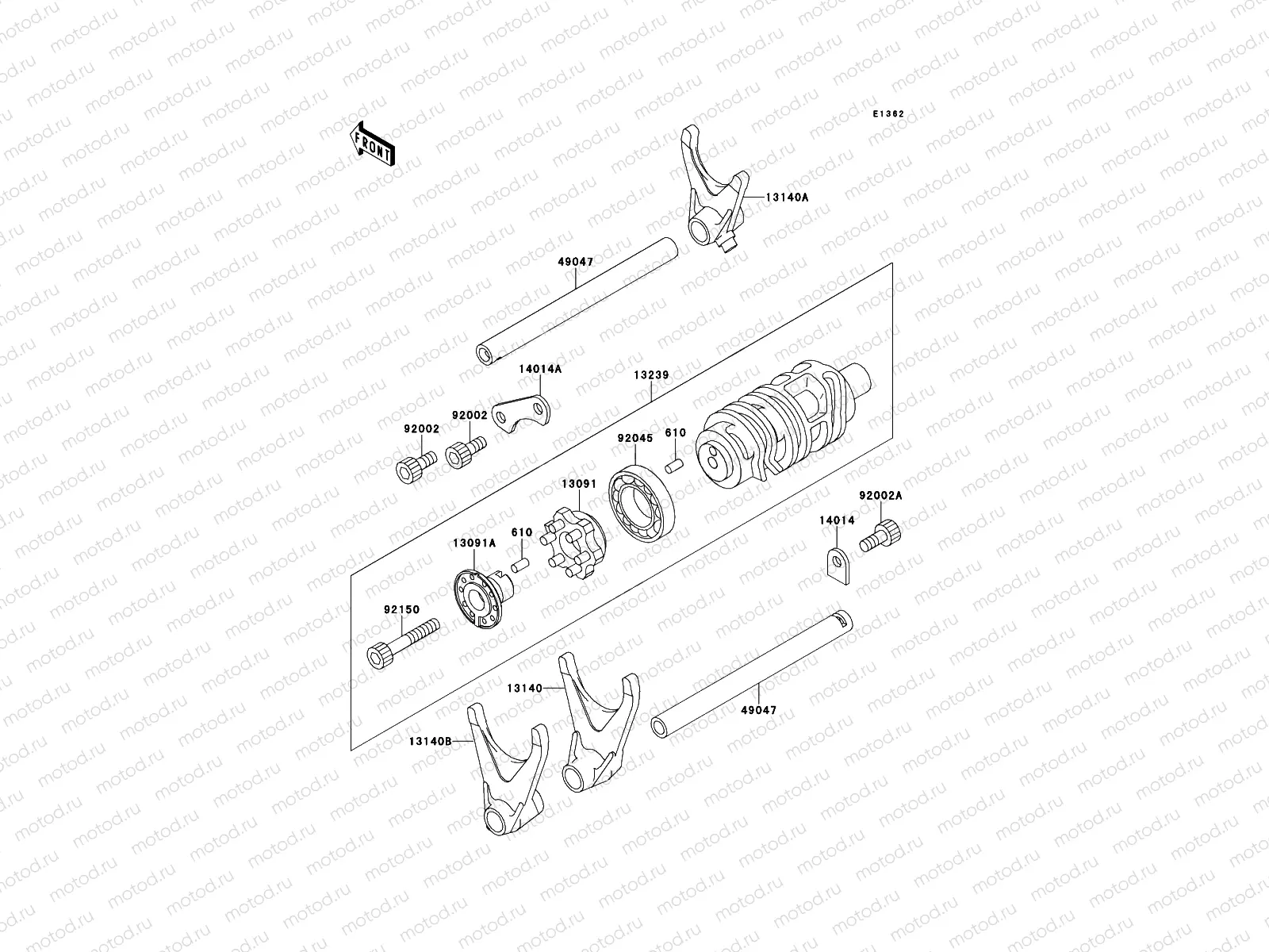 Change Drum/Shift Fork