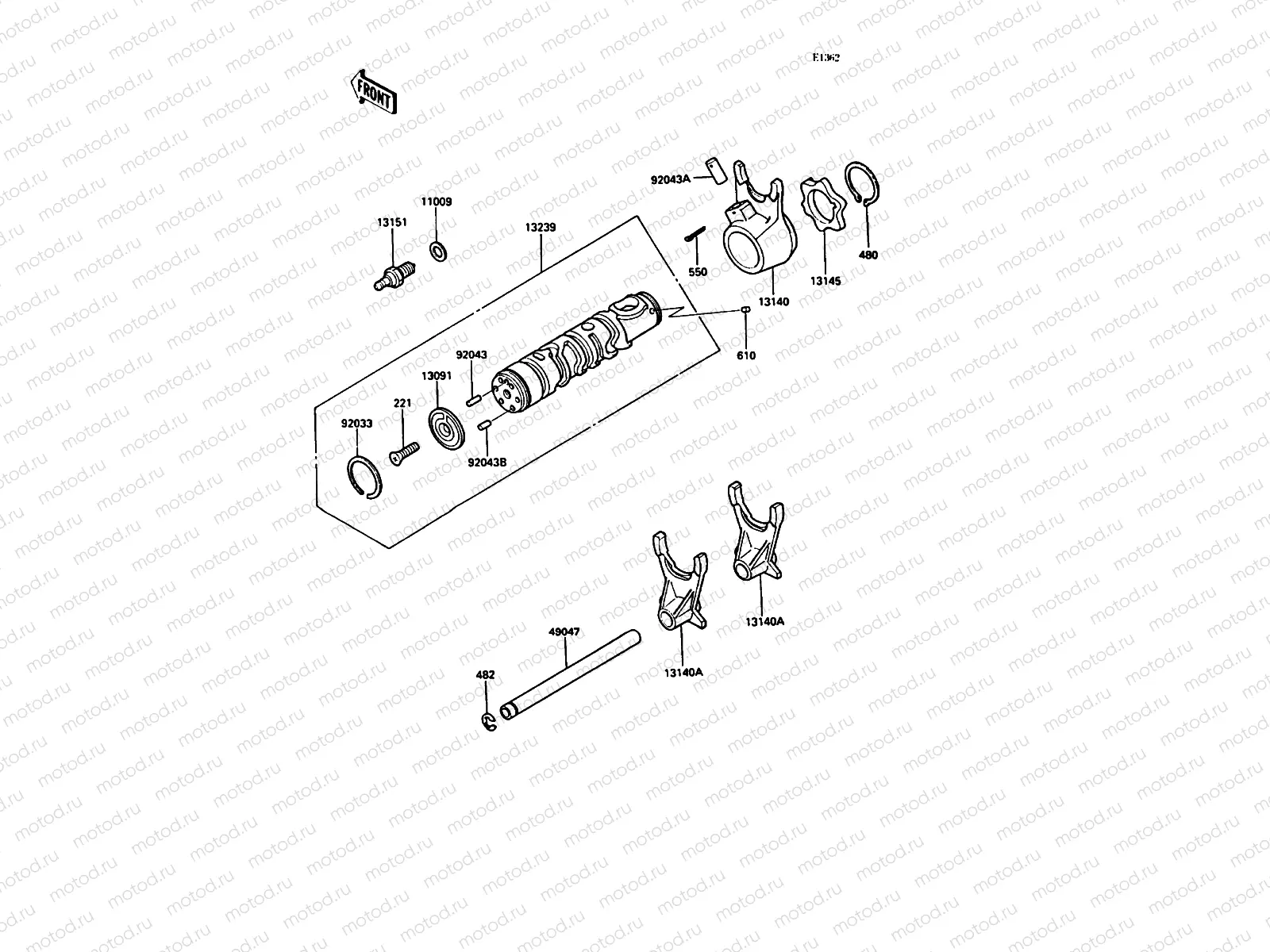 Change Drum/Shift Fork