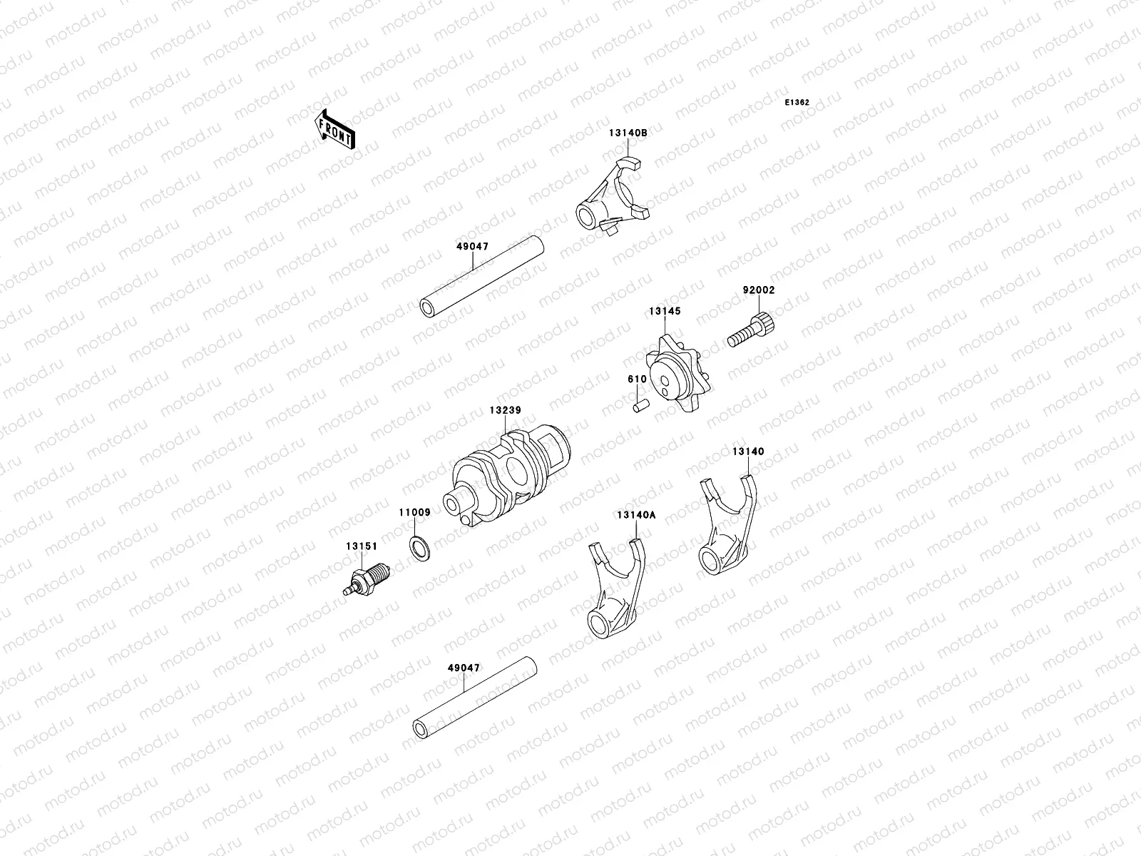 Change Drum/Shift Fork