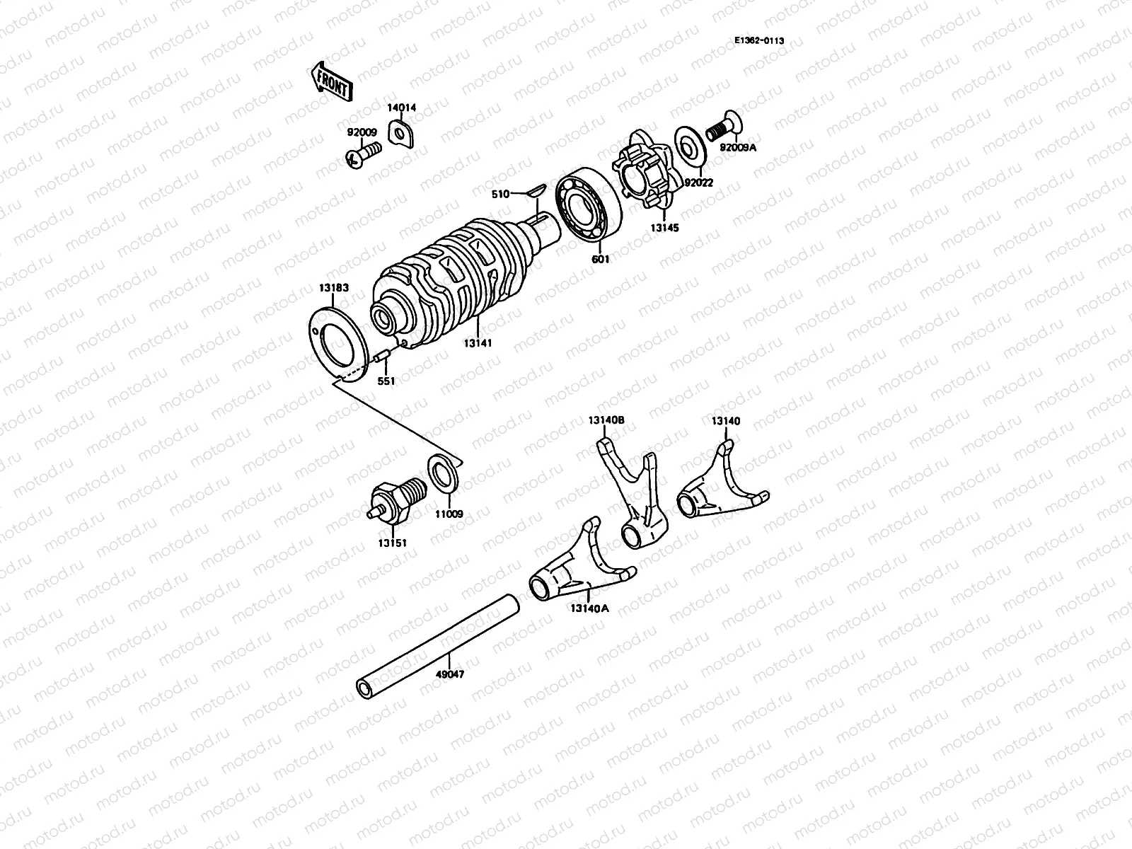 Change Drum/Shift Fork