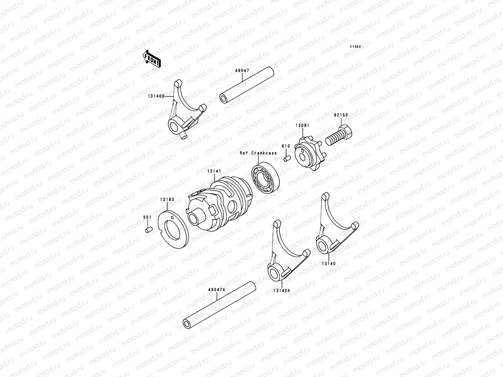 Change Drum/Shift Fork