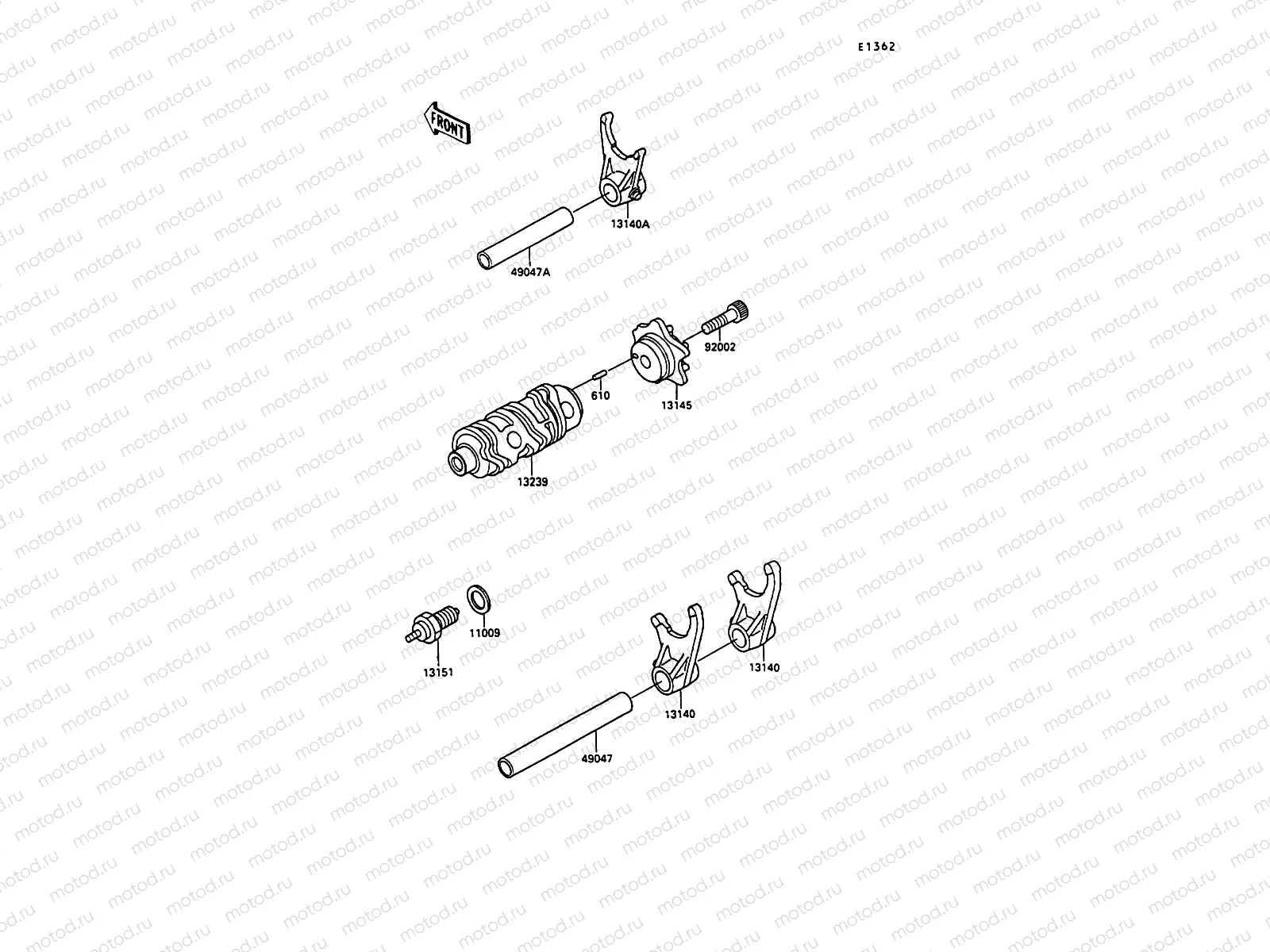 Change Drum/Shift Fork