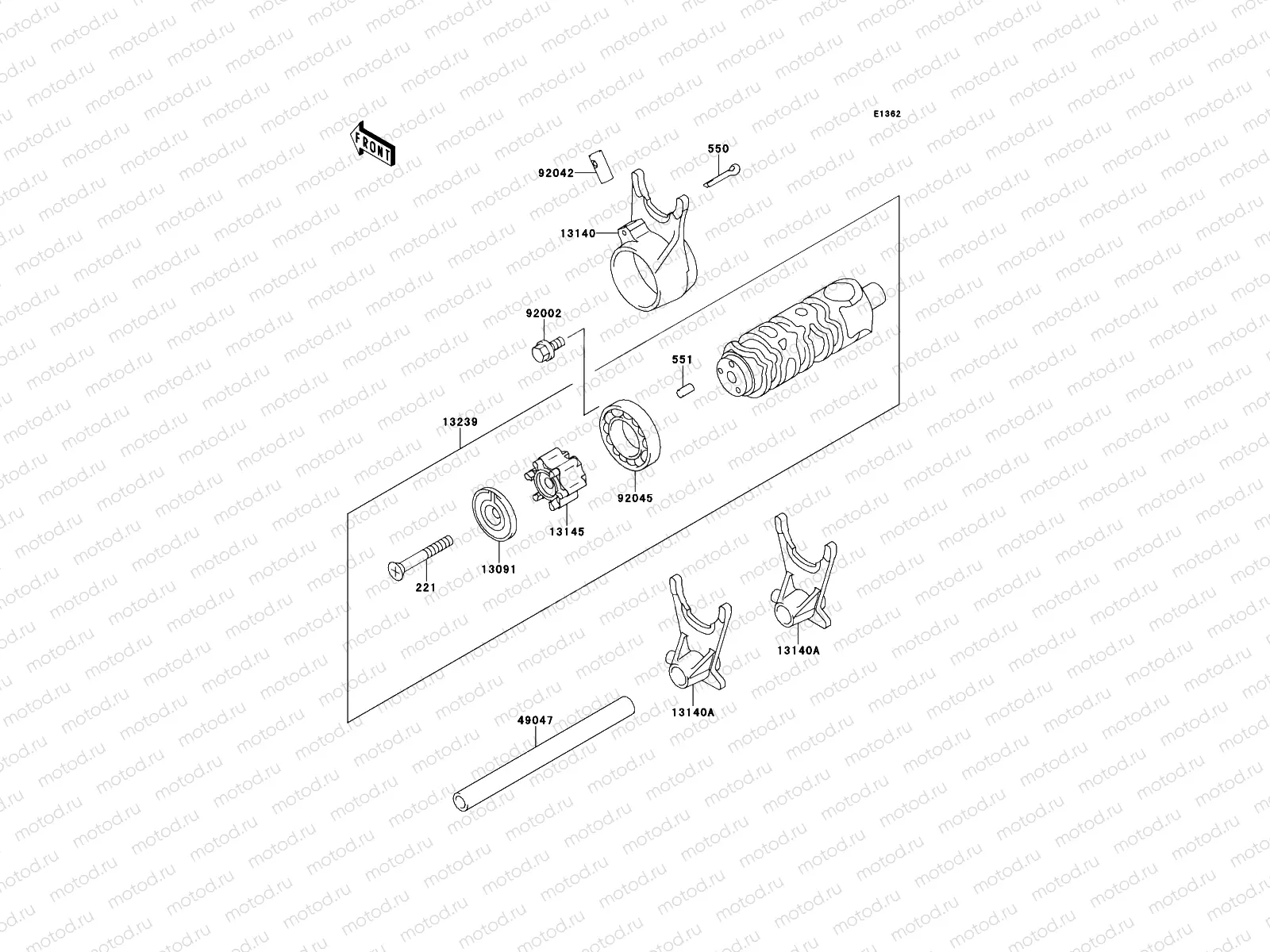 Change Drum/Shift Fork