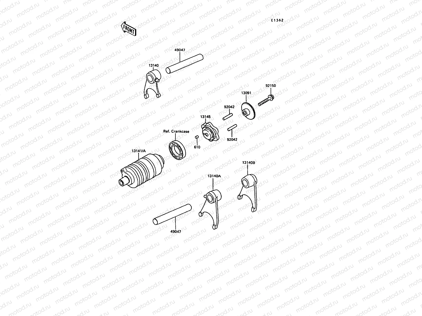 Change Drum/Shift Fork