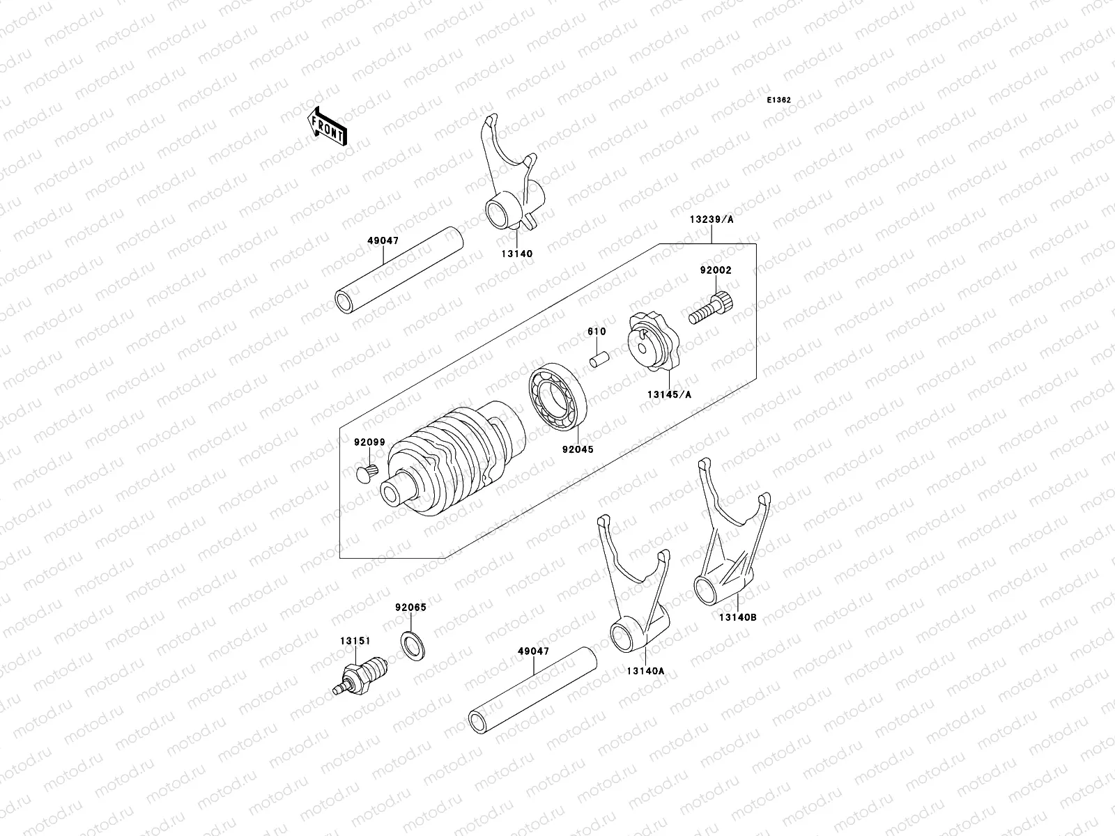 Change Drum/Shift Fork
