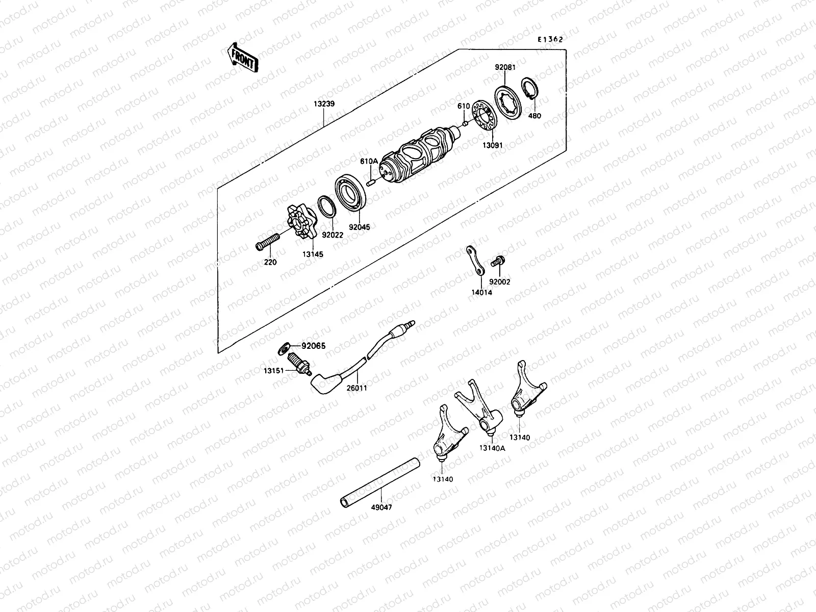 Change Drum/Shift Fork