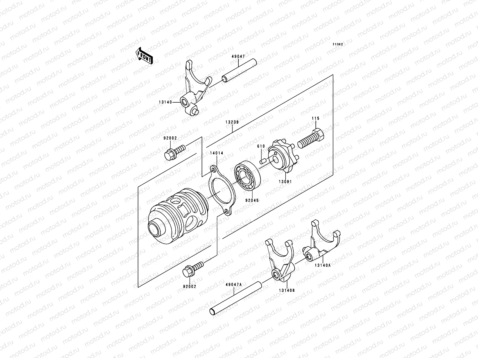 Change Drum/Shift Fork