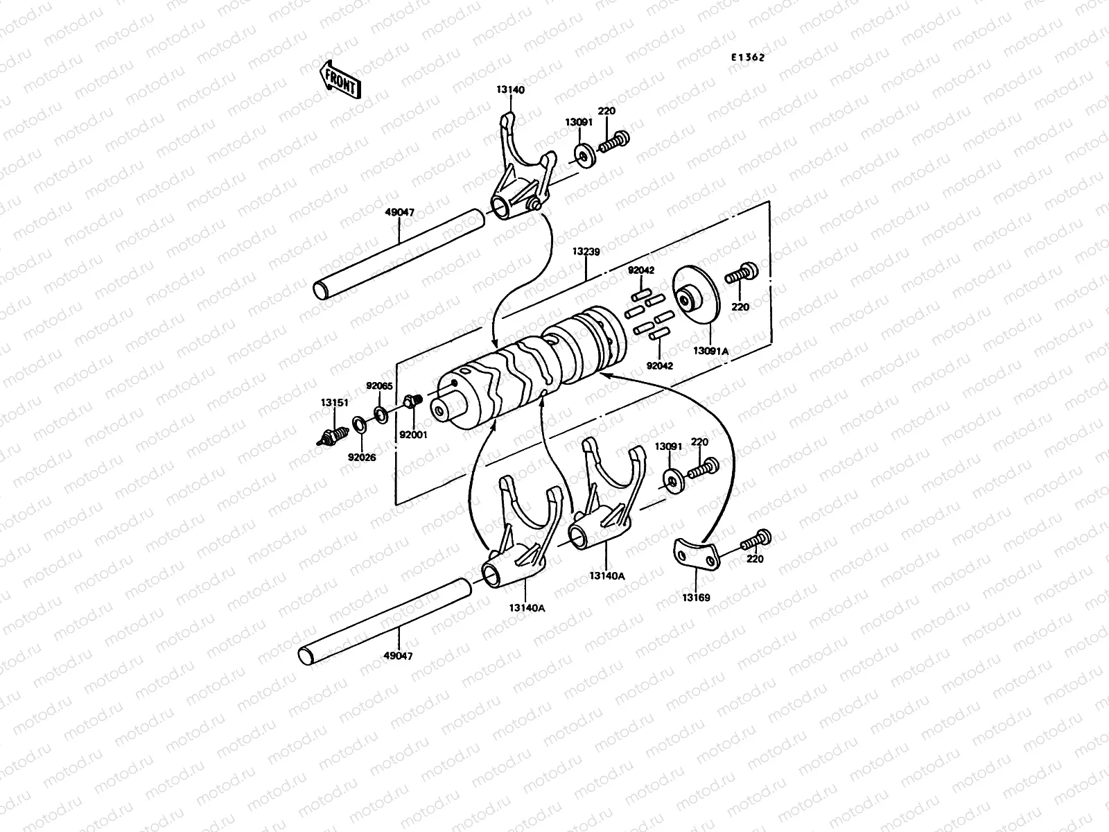 Change Drum/Shift Fork