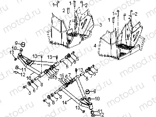 CHASSIS | CHASSIS, A-ARM and FOOTREST - A23YAK11B6/B7/N6/N7 (A00049)
