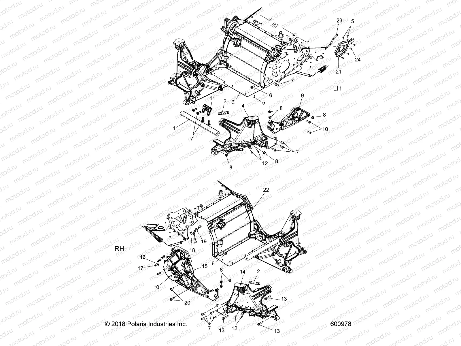 CHASSIS | CHASSIS, BULKHEAD ASM. - S20DDL6PS ALL OPTIONS (600978)