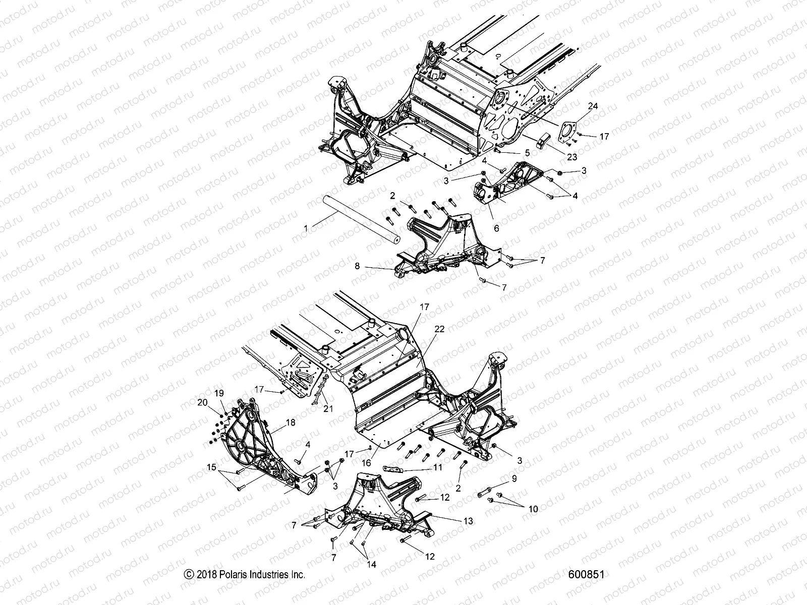 CHASSIS | CHASSIS, BULKHEAD ASM. - S20EFK6PS/6PEB ALL OPTIONS (600851)