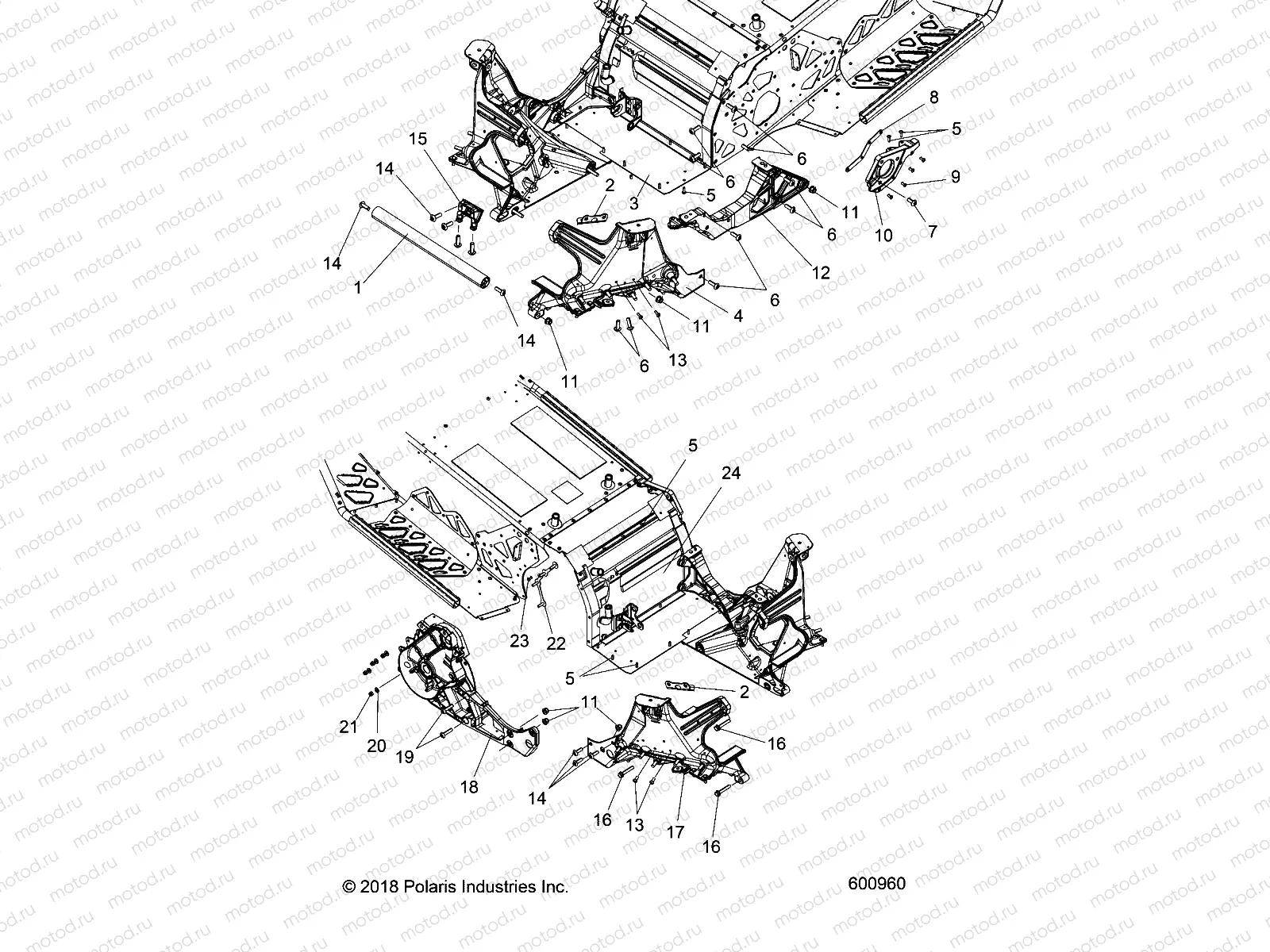 CHASSIS | CHASSIS, BULKHEAD ASM. - S21DDL8RS ALL OPTIONS (600960)