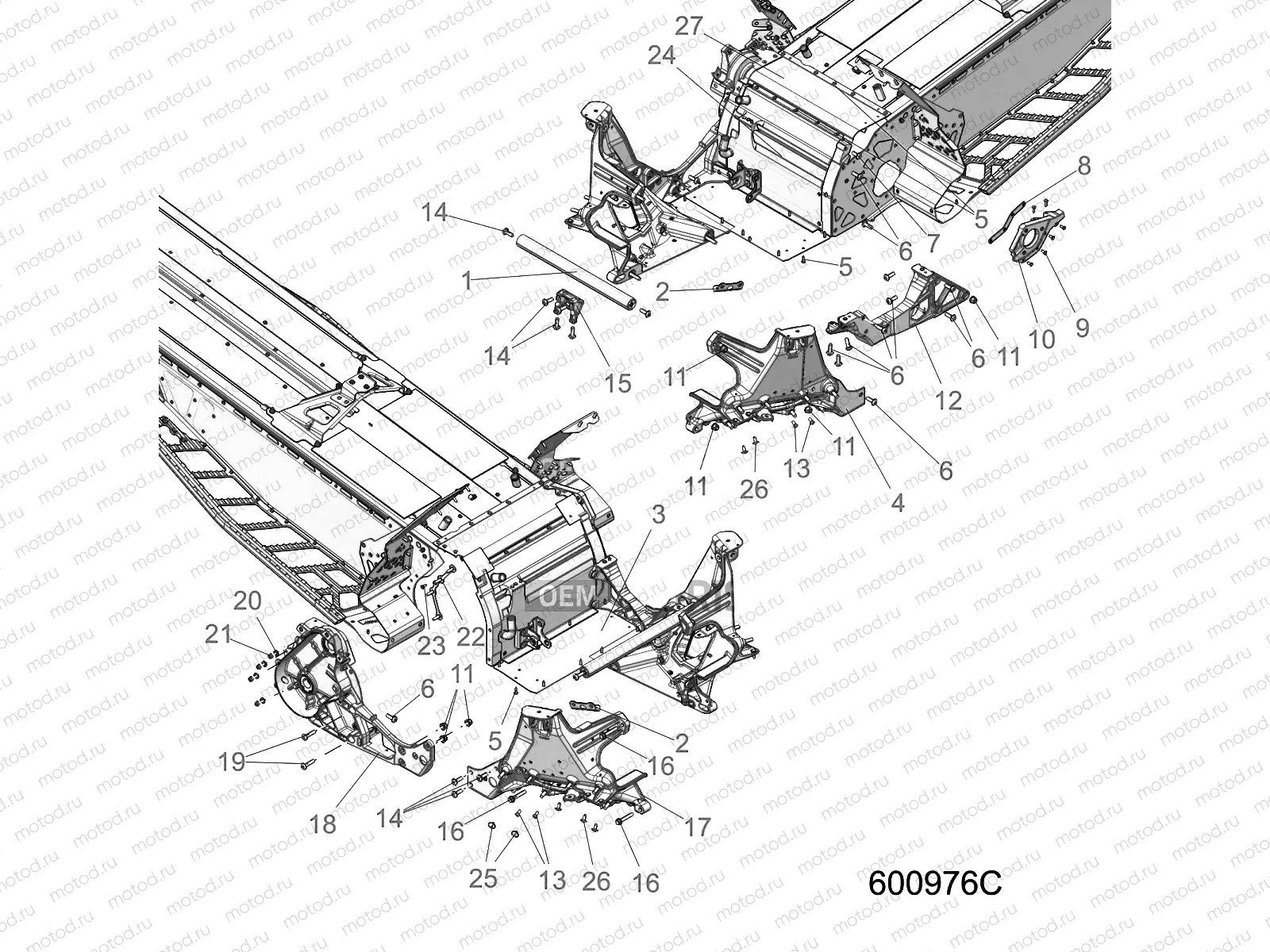 CHASSIS | CHASSIS, BULKHEAD ASM. - S21EKL8RS ALL OPTIONS (600976C)