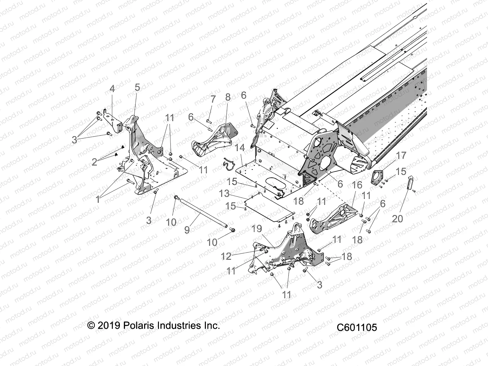 CHASSIS | CHASSIS, BULKHEAD ASM. - S22CEU5TSL (C601105)