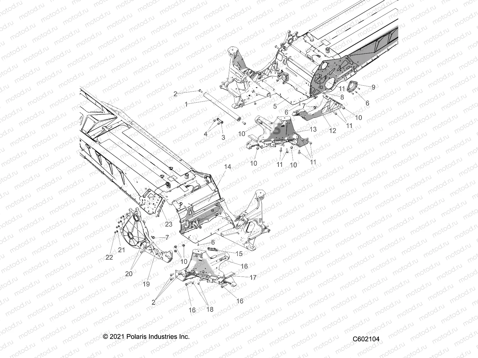 CHASSIS | CHASSIS, BULKHEAD ASM. - S22TFG8MS/8ME ALL OPTIONS (C602104)
