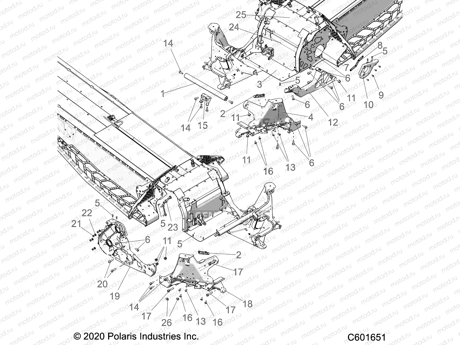 CHASSIS | CHASSIS, BULKHEAD ASM. - S22TKV8RS ALL OPTIONS (C601651)