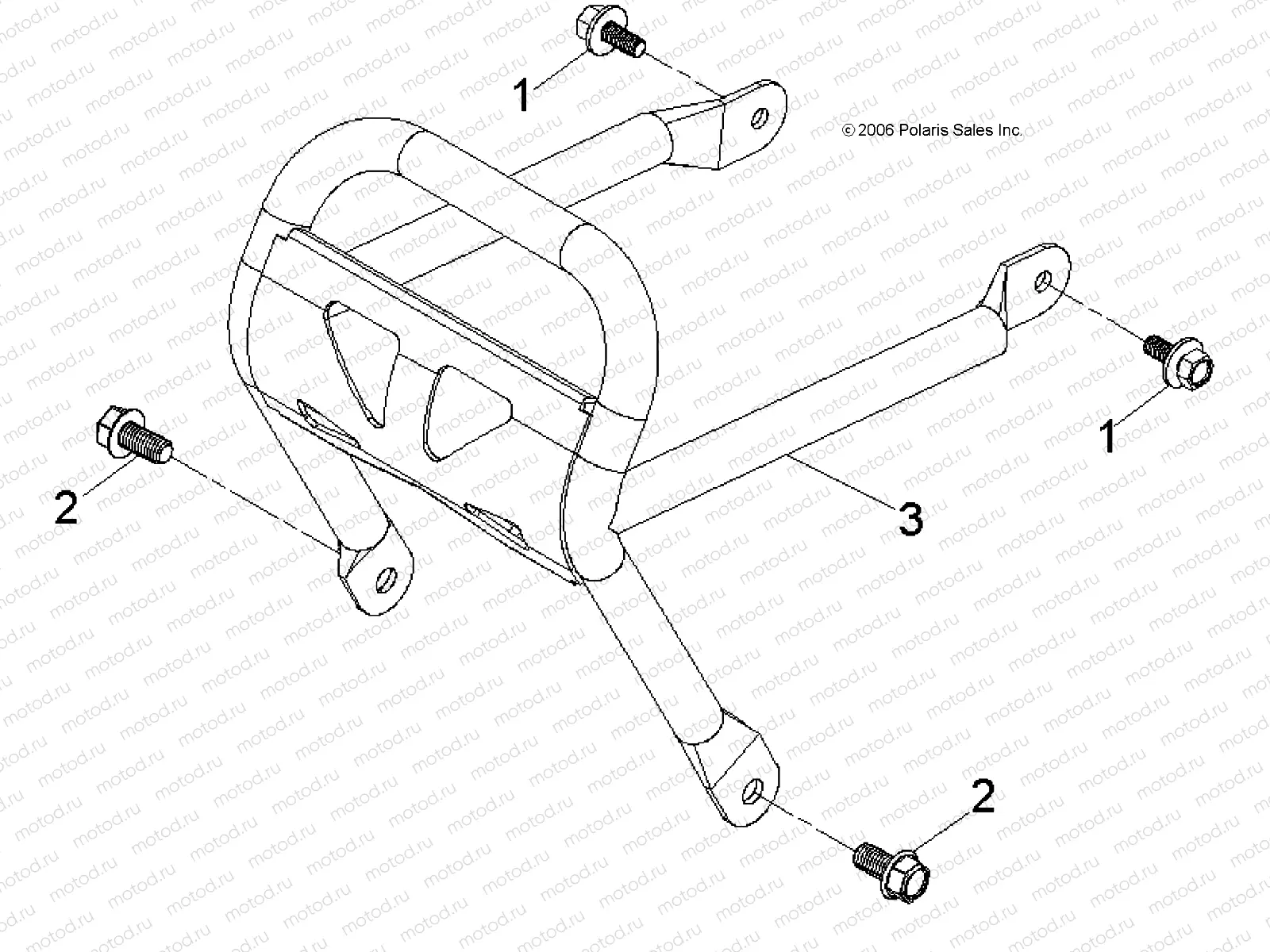 CHASSIS | CHASSIS, BUMPER - A08KA05AB/AD (49ATVBUMPER07PRED50)