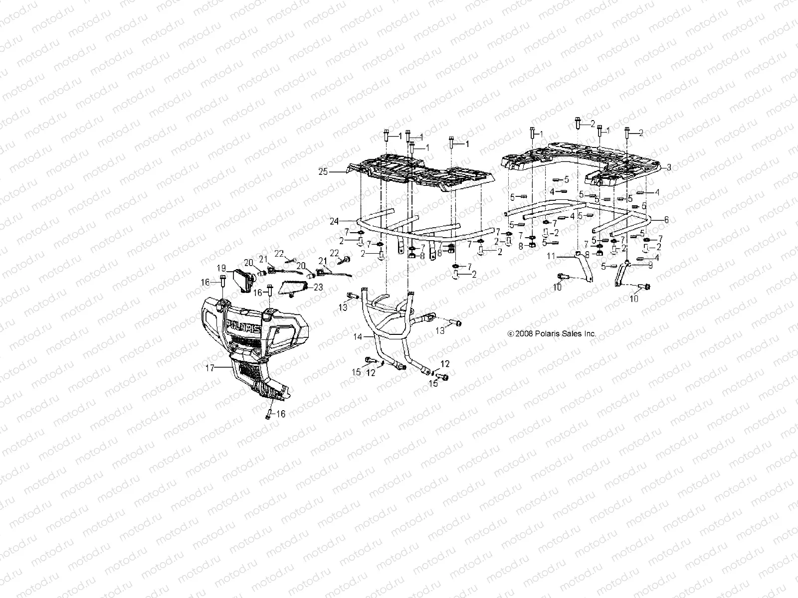 CHASSIS | CHASSIS, BUMPER - A10FA09AA/AB (49ATVBUMPER09SP90)
