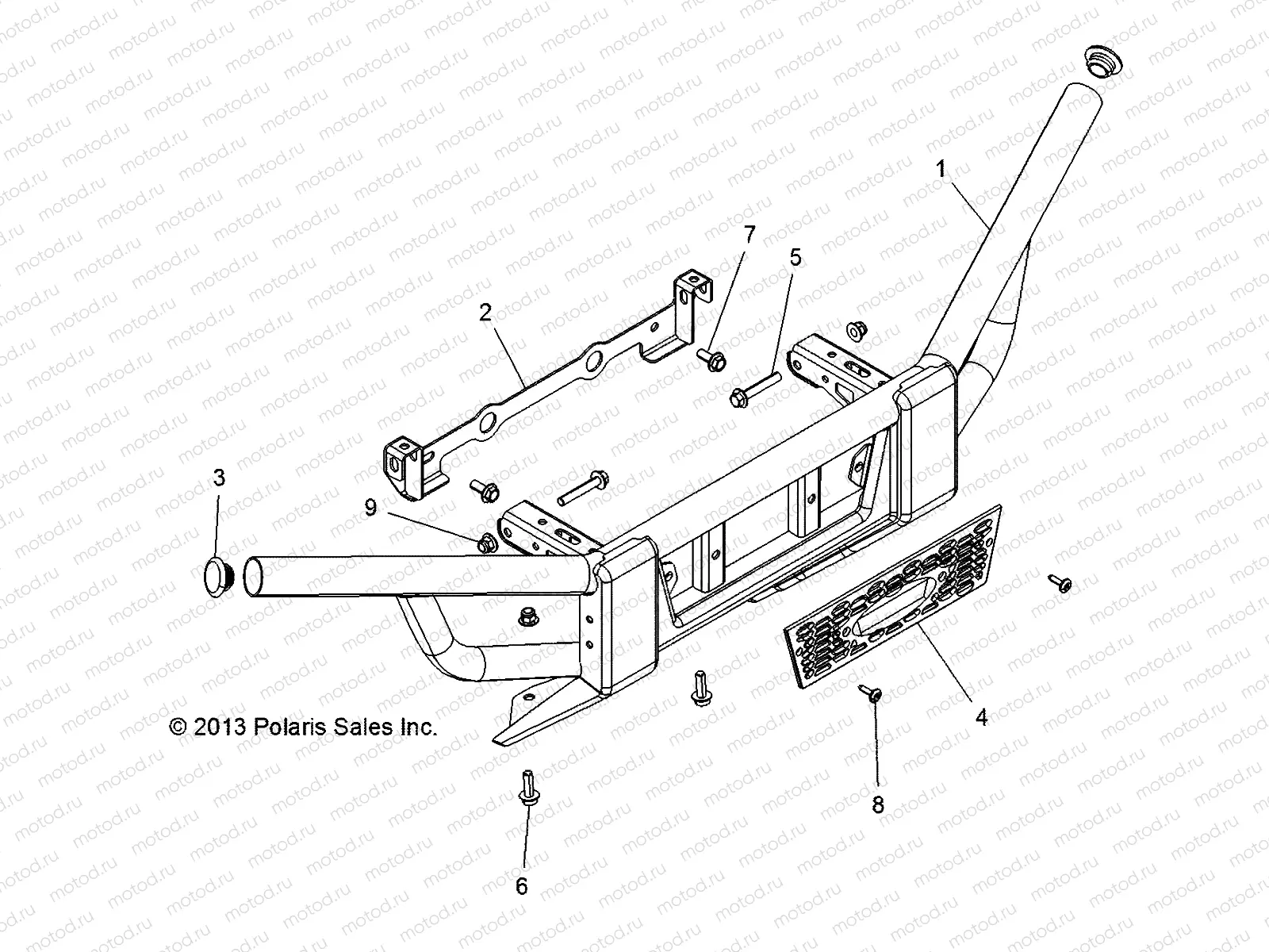 CHASSIS | CHASSIS, BUMPER, FRONT - R141D9JDA/2D9JDA (49BRUTUSBUMPERFRT13D)