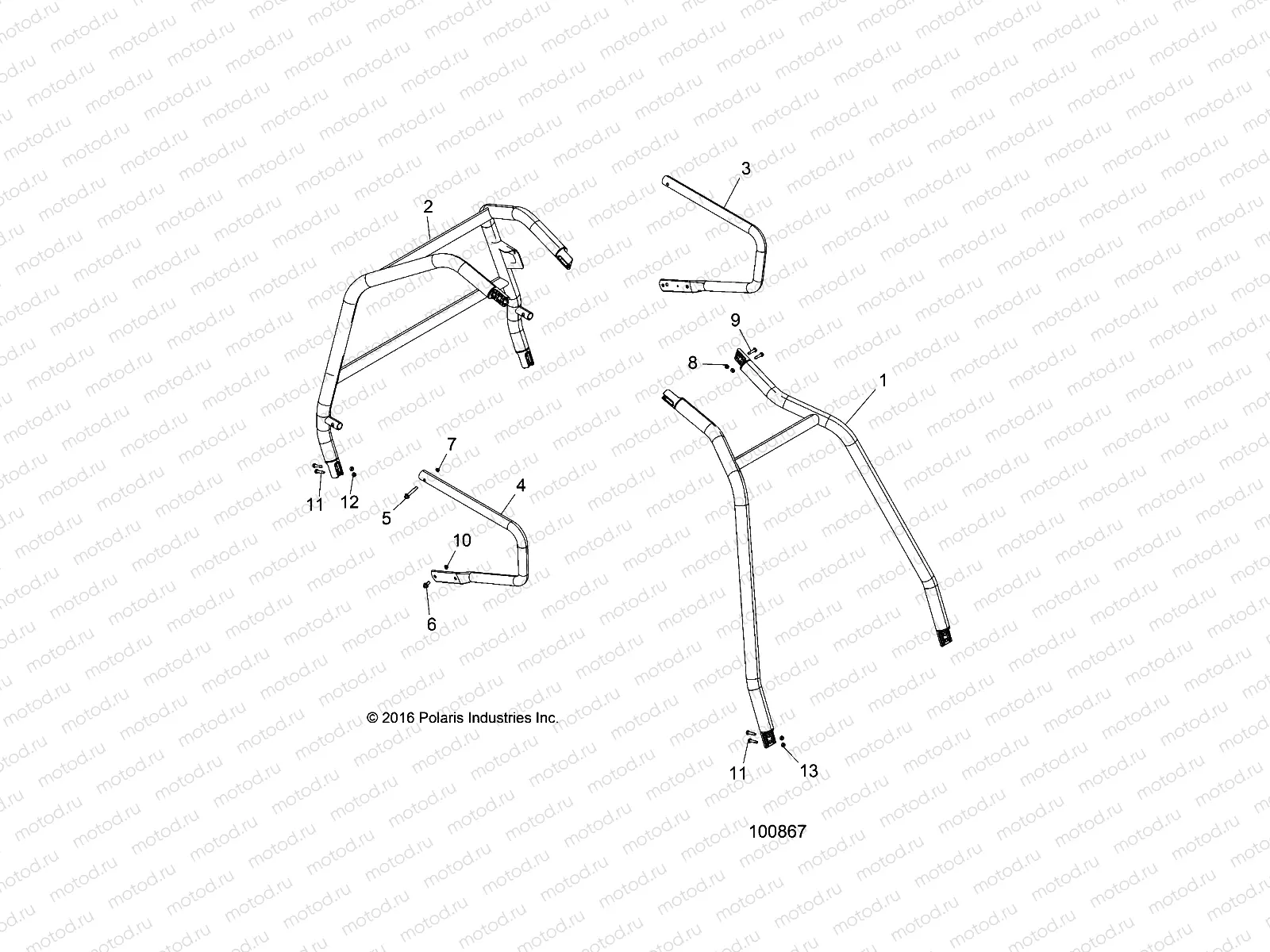 CHASSIS | CHASSIS, CAB FRAME AND SIDE BARS - A17DAH57A5 (100867)