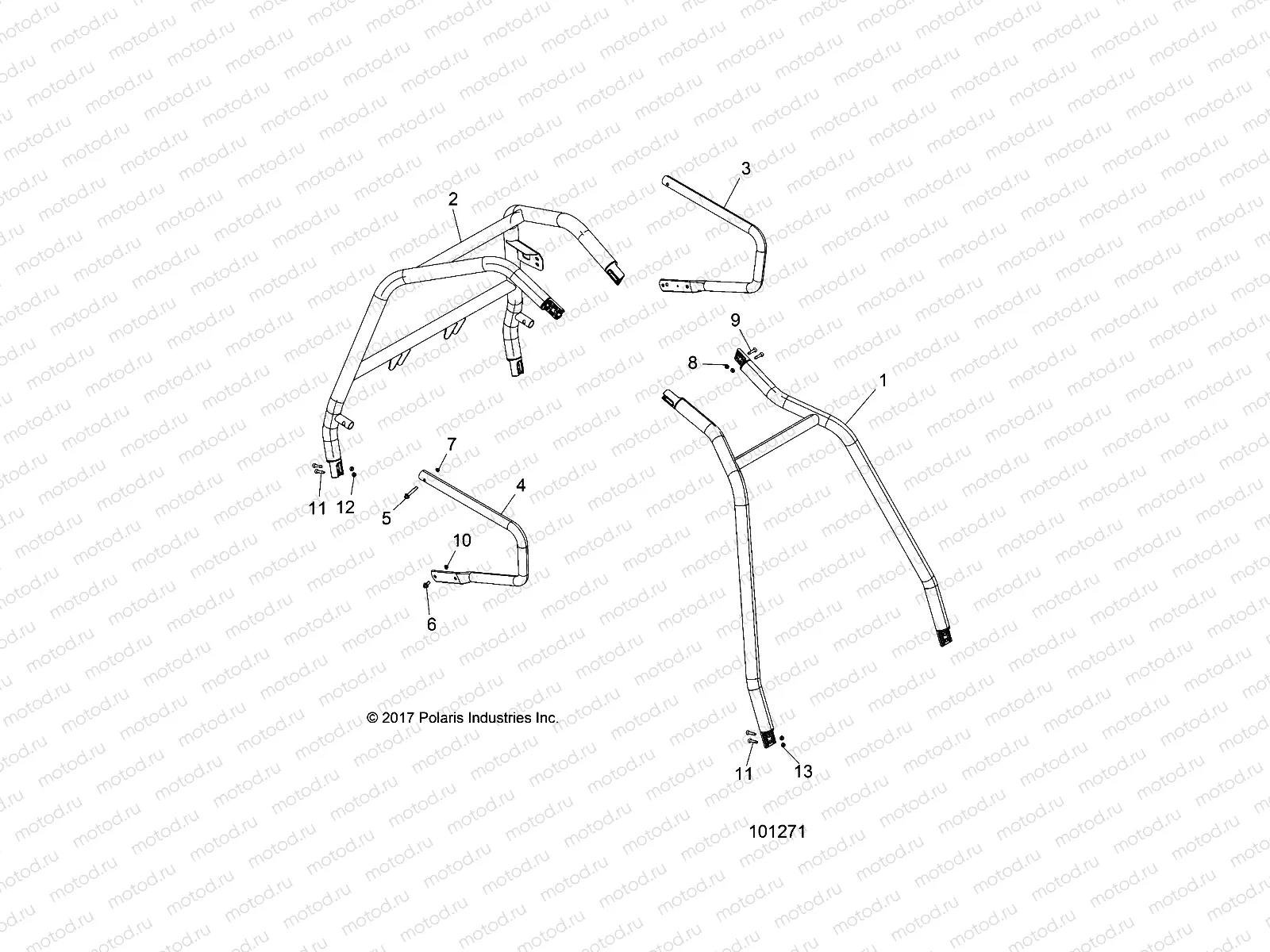 CHASSIS | CHASSIS, CAB FRAME AND SIDE BARS - A19DBA50A5 (101271)