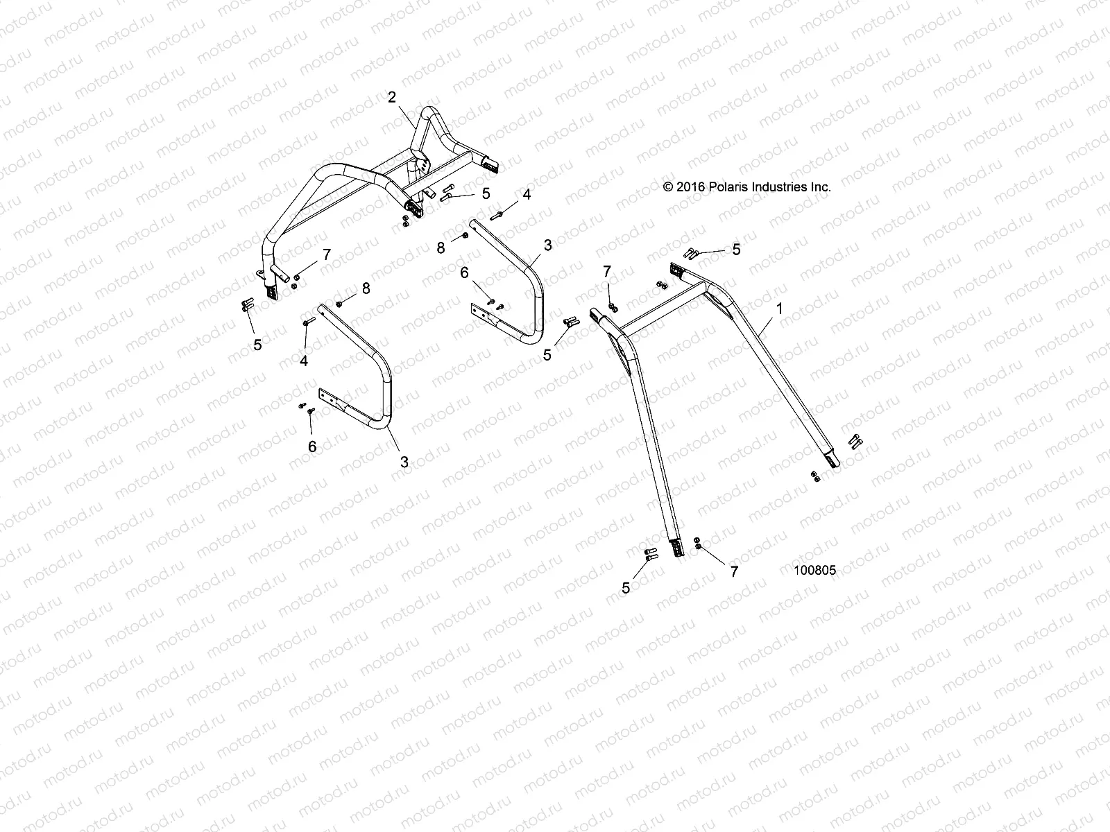CHASSIS | CHASSIS, CAB FRAME AND SIDE BARS - A19HAA15A7/B7 (100805)