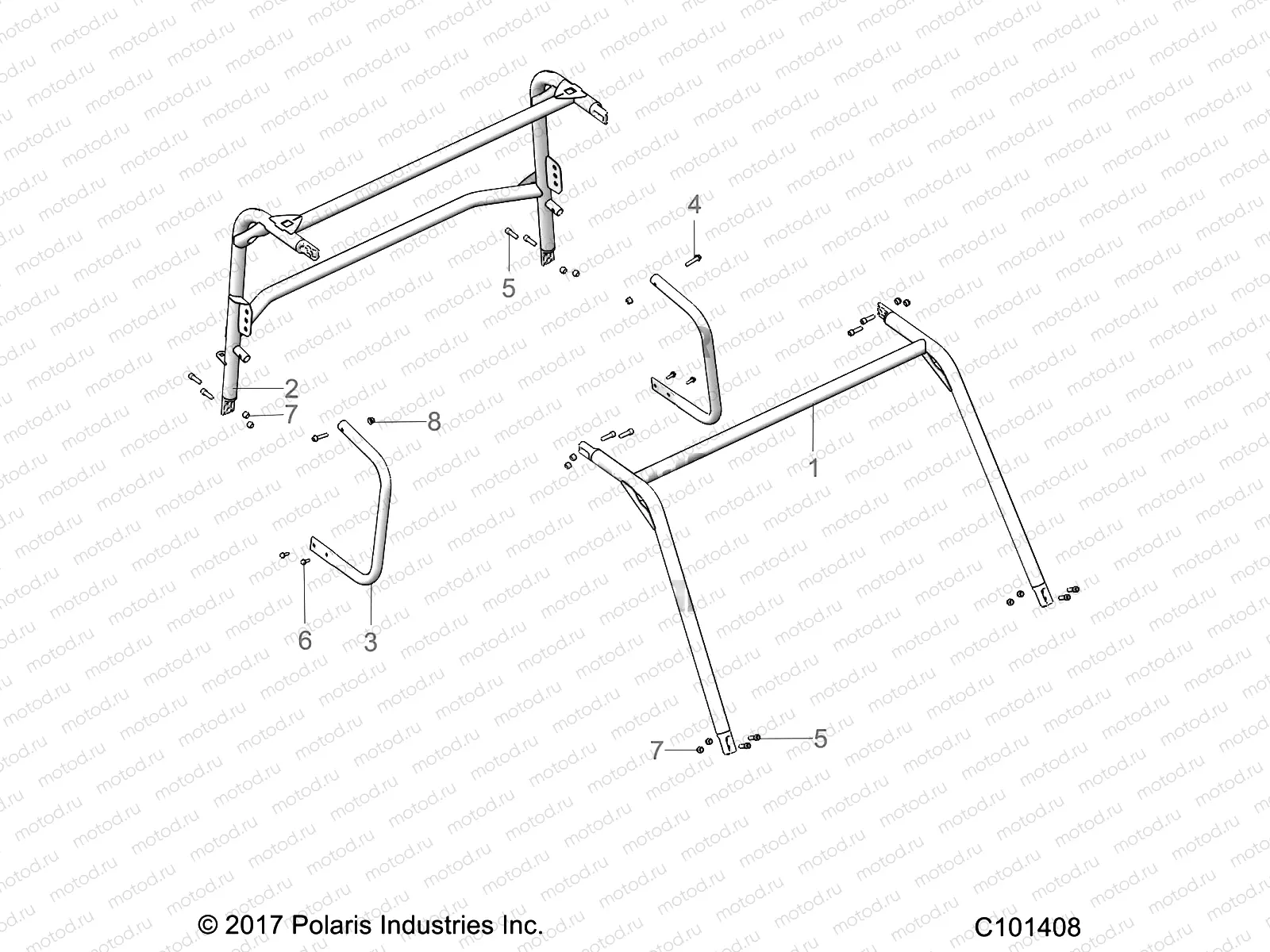 CHASSIS | CHASSIS, CAB FRAME AND SIDE BARS - A23HZB15A1/A4/B1/B4  (C101408)